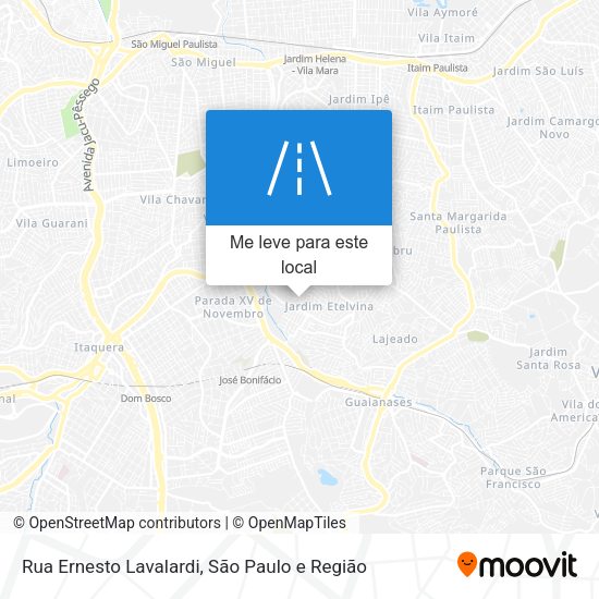 Rua Ernesto Lavalardi mapa