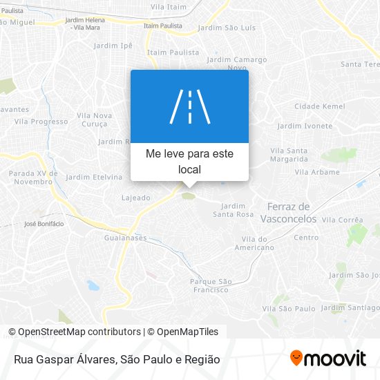 Rua Gaspar Álvares mapa