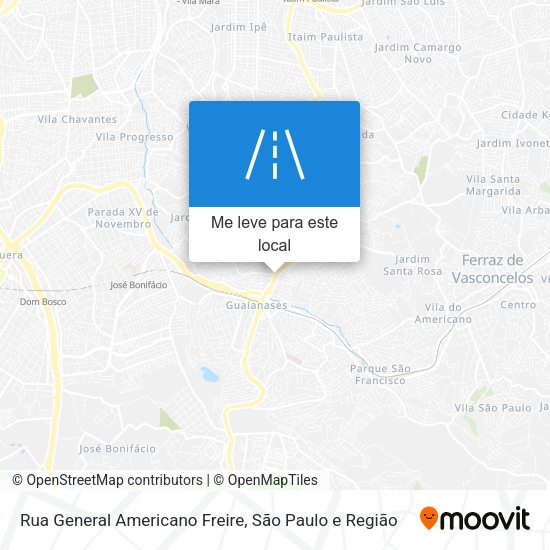 Rua General Americano Freire mapa