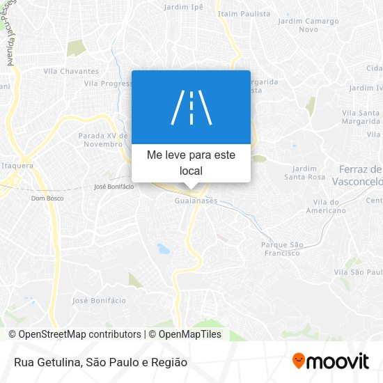 Rua Getulina mapa