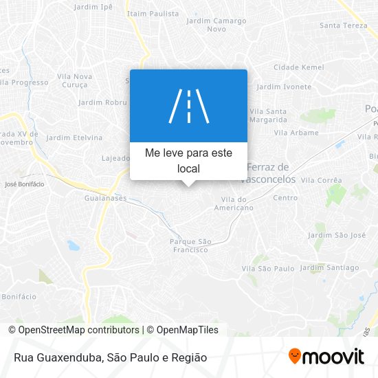 Rua Guaxenduba mapa