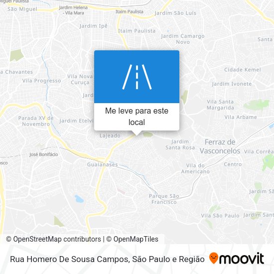 Rua Homero De Sousa Campos mapa