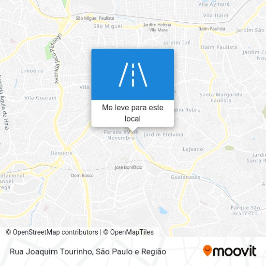 Rua Joaquim Tourinho mapa