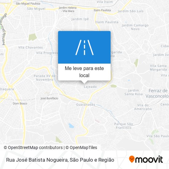 Rua José Batista Nogueira mapa