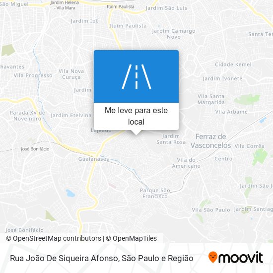 Rua João De Siqueira Afonso mapa