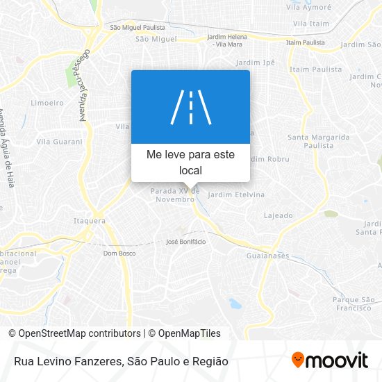 Rua Levino Fanzeres mapa