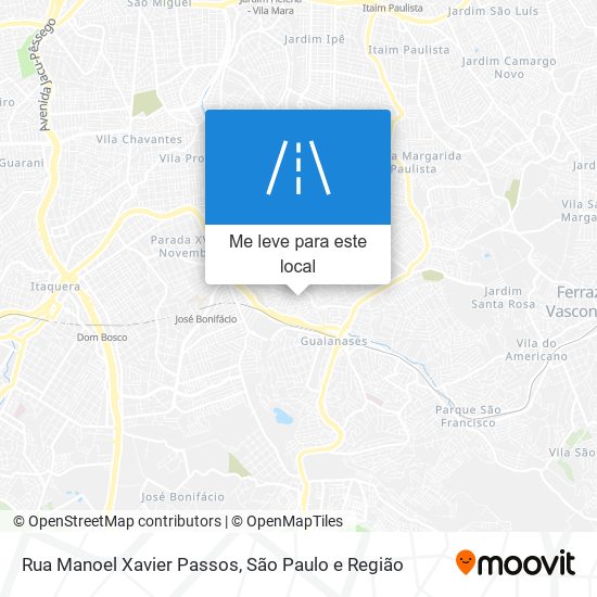 Rua Manoel Xavier Passos mapa