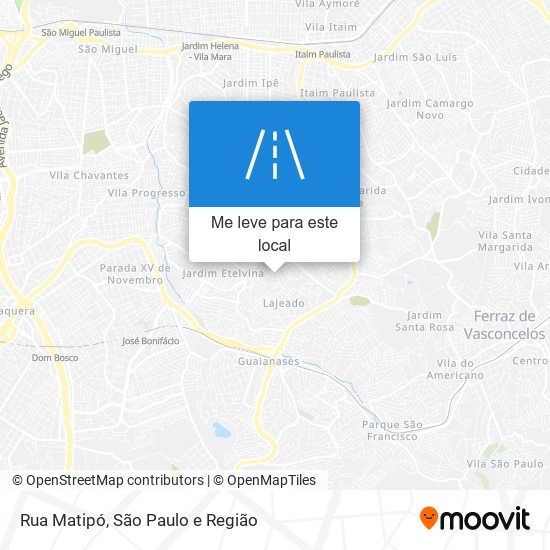 Rua Matipó mapa