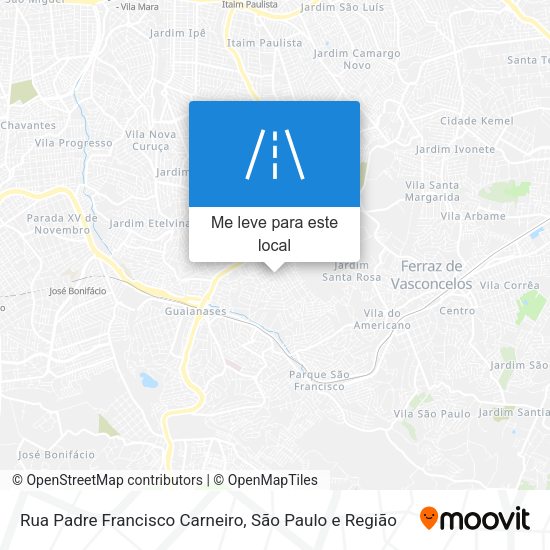 Rua Padre Francisco Carneiro mapa