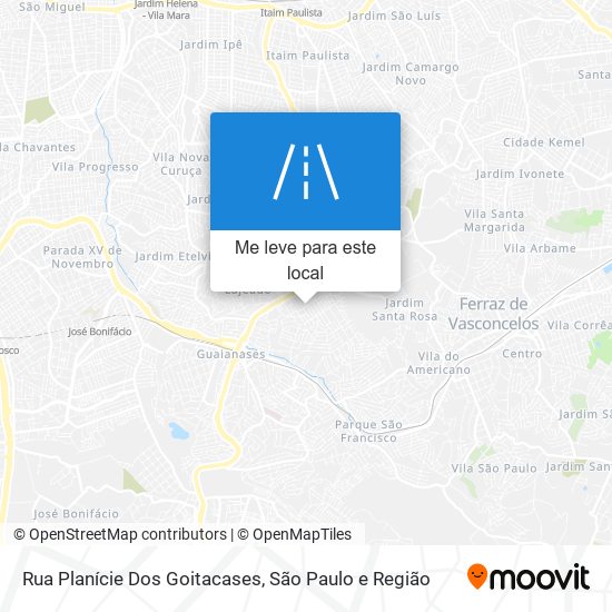 Rua Planície Dos Goitacases mapa