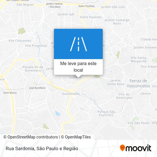 Rua Sardonia mapa