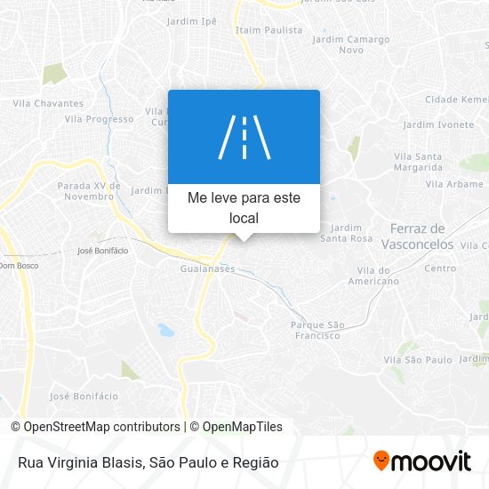 Rua Virginia Blasis mapa