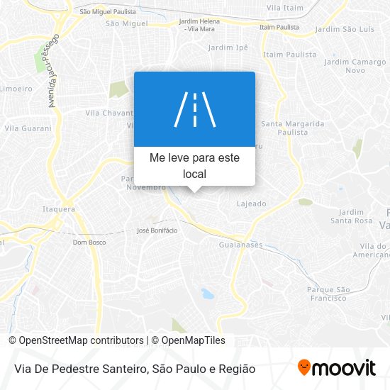 Via De Pedestre Santeiro mapa