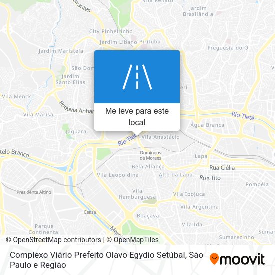Complexo Viário Prefeito Olavo Egydio Setúbal mapa