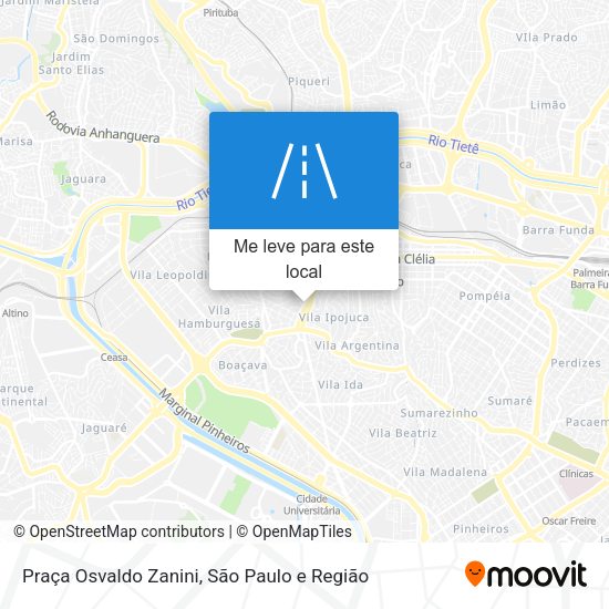 Praça Osvaldo Zanini mapa