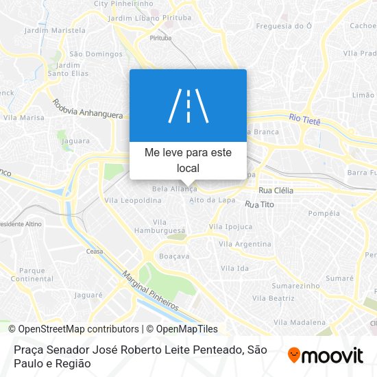 Praça Senador José Roberto Leite Penteado mapa