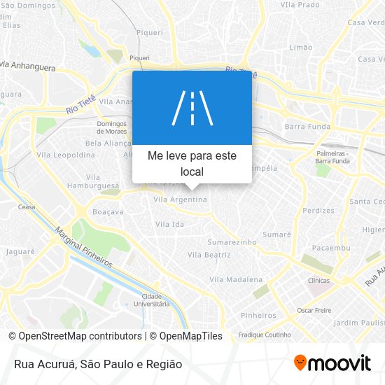Rua Acuruá mapa
