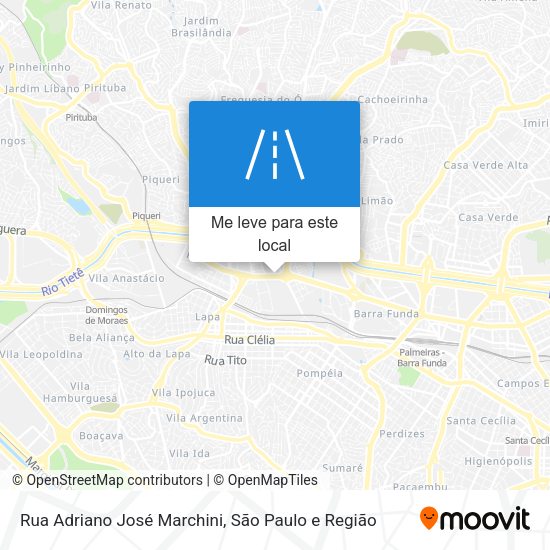 Rua Adriano José Marchini mapa