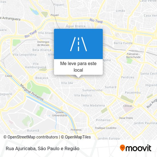 Rua Ajuricaba mapa