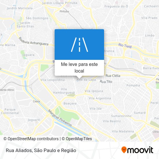 Rua Aliados mapa