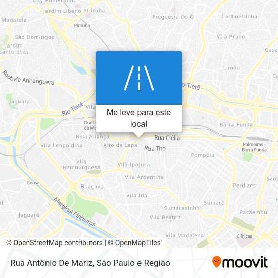 Rua Antônio De Mariz mapa