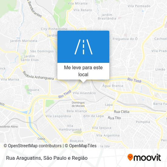 Rua Araguatins mapa