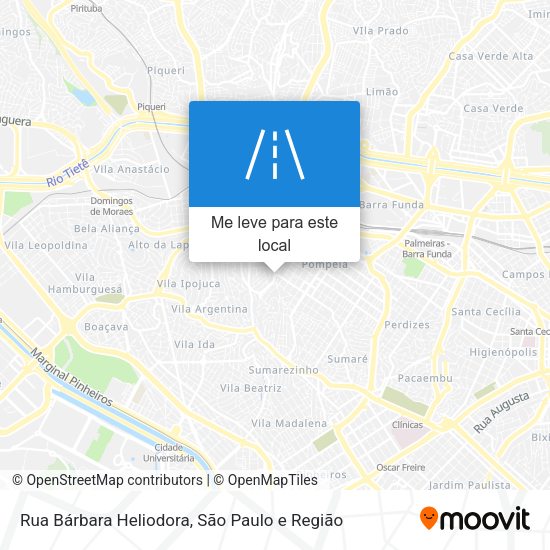 Rua Bárbara Heliodora mapa