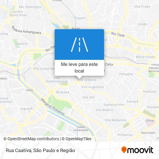 Rua Caativa mapa