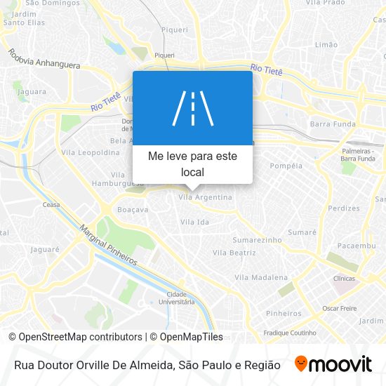 Rua Doutor Orville De Almeida mapa
