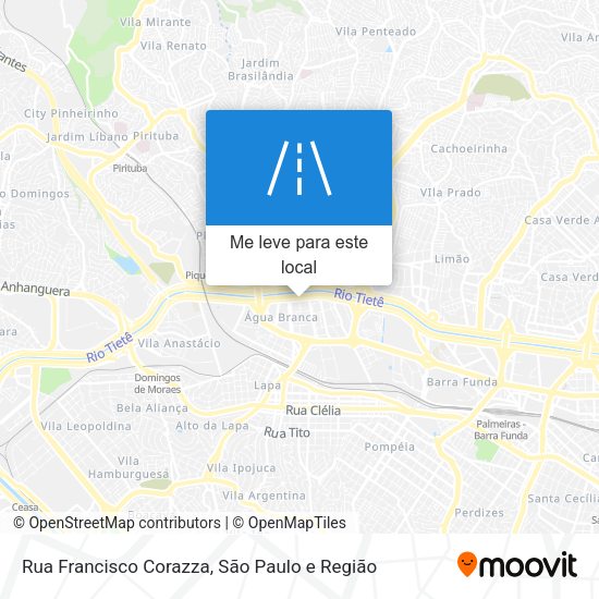 Rua Francisco Corazza mapa