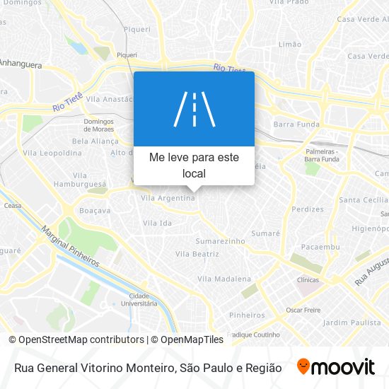 Rua General Vitorino Monteiro mapa