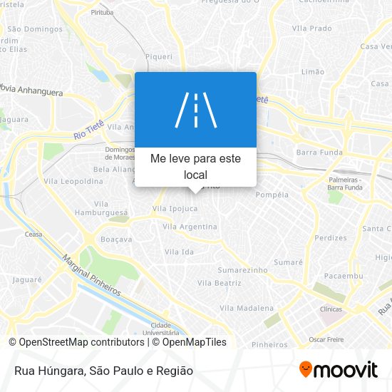 Rua Húngara mapa