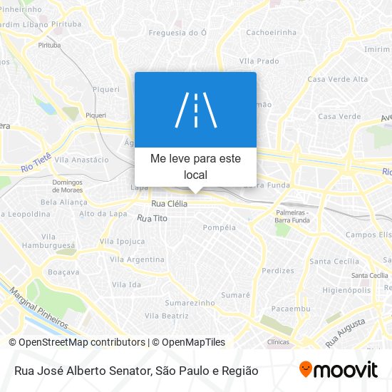 Rua José Alberto Senator mapa