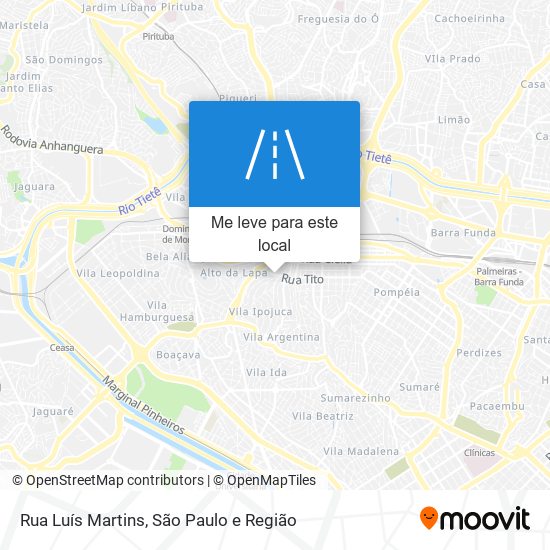 Rua Luís Martins mapa