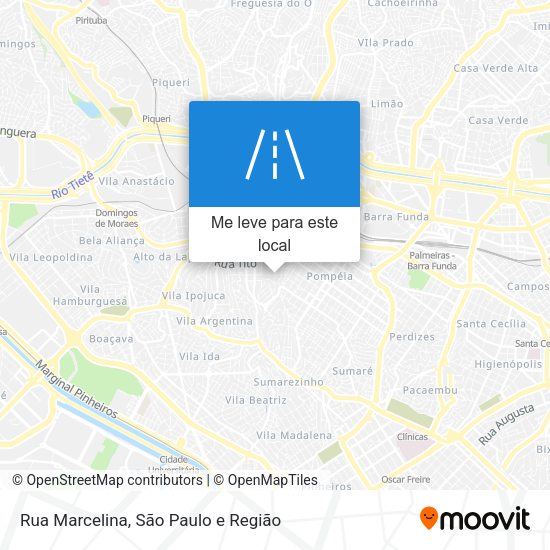 Rua Marcelina mapa