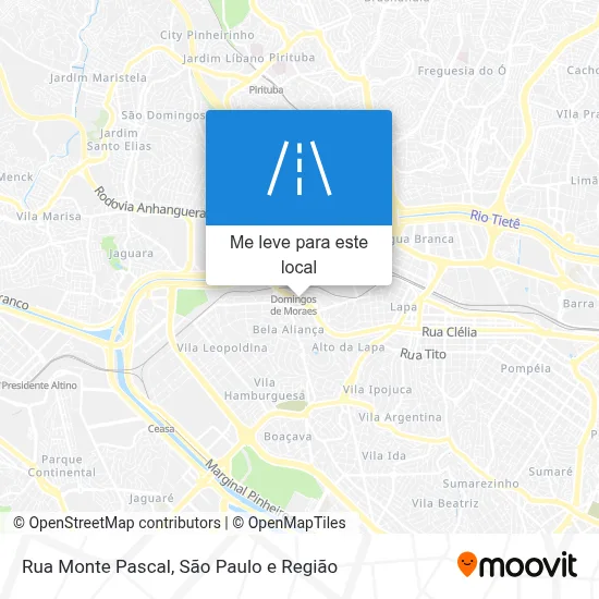 Rua Monte Pascal mapa