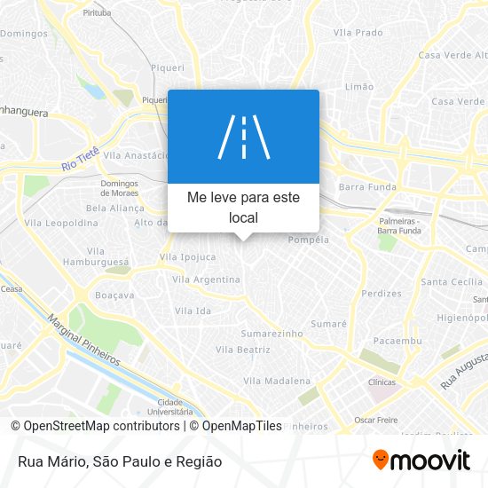 Rua Mário mapa