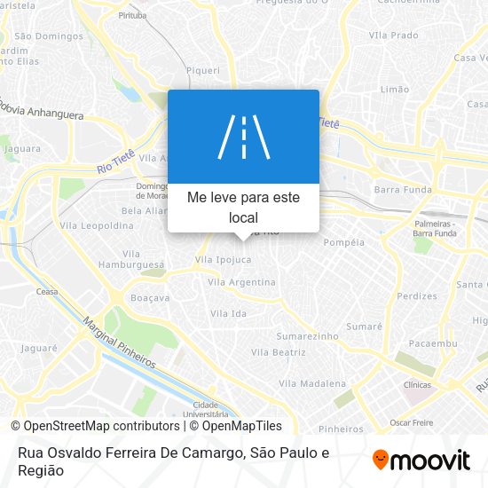 Rua Osvaldo Ferreira De Camargo mapa