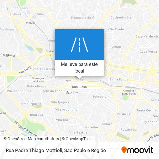 Rua Padre Thiago Mattioli mapa