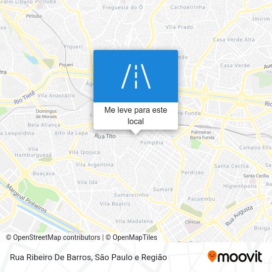 Rua Ribeiro De Barros mapa