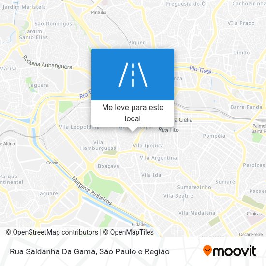 Rua Saldanha Da Gama mapa