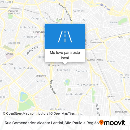 Rua Comendador Vicente Lentini mapa