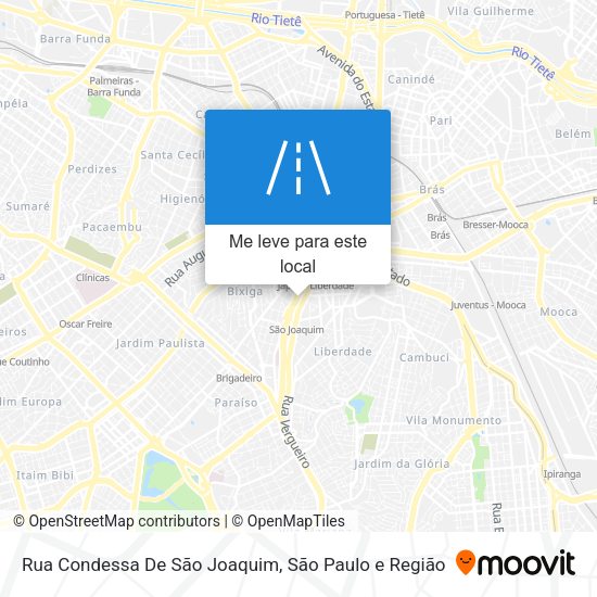 Rua Condessa De São Joaquim mapa