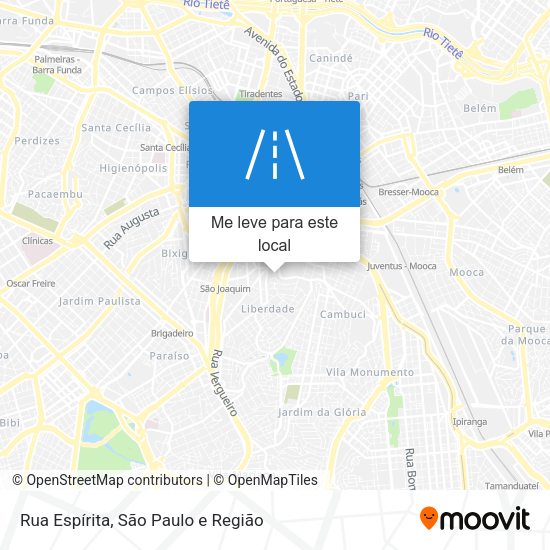 Rua Espírita mapa