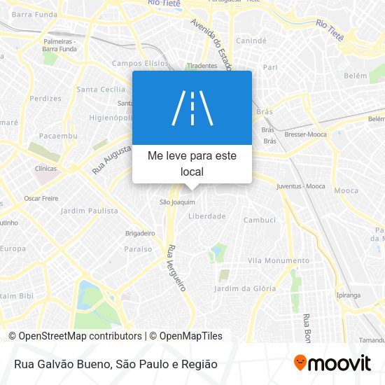 Rua Galvão Bueno mapa