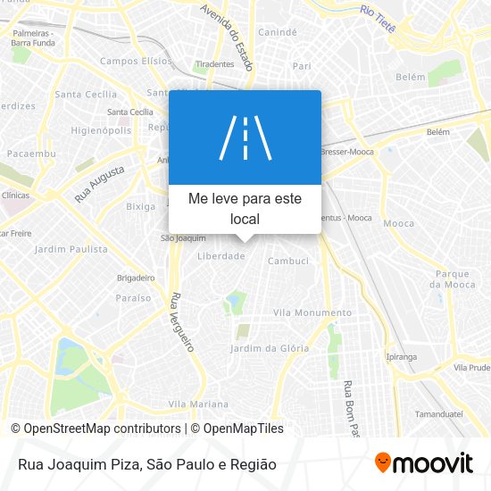 Rua Joaquim Piza mapa