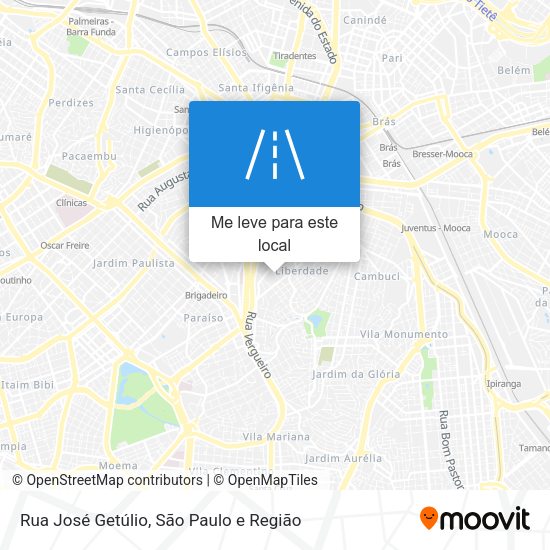 Rua José Getúlio mapa