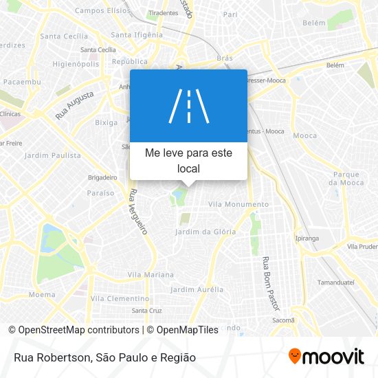 Rua Robertson mapa