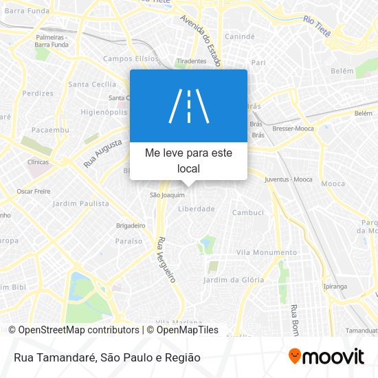 Rua Tamandaré mapa