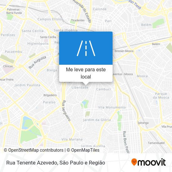 Rua Tenente Azevedo mapa